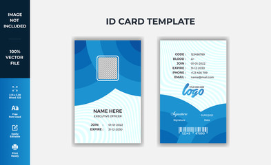 Creative ID Card Template Design with premium vector identity Card design