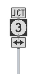 Vector illustration of the Iowa State Highway road sign on metallic post