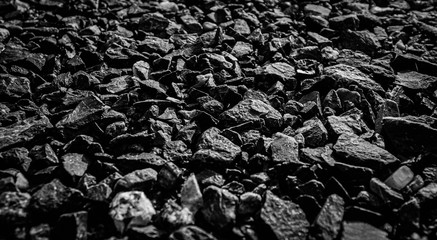 Abstract, natural black coal. background Coal for industry Volcanic Energy on Earth.