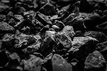 Abstract, natural black coal. background Coal for industry Volcanic Energy on Earth.