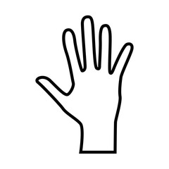 hand gesture line icon object