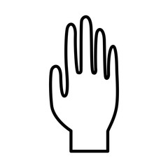 hand gesture line icon object