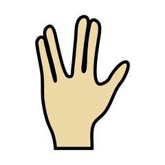 hand gesture flat icon object