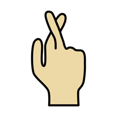 hand gesture flat icon object