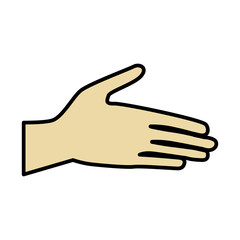 hand gesture flat icon object