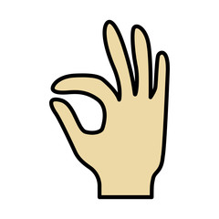 hand gesture flat icon object