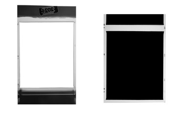 Medium format color film frame.With white space.