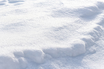 closeup of blanket of snow powder