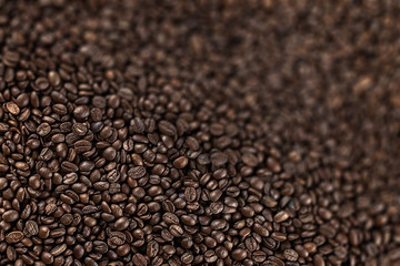 Roasted coffee beans background texture