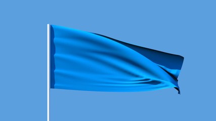 Beautiful screensaver. Blue flag on a blue background.