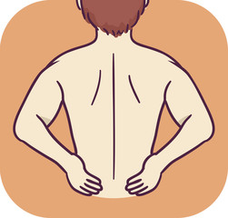 Fototapeta premium Musculoskeletal Lower Back Pain Illustration