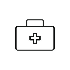Obraz premium single icon of a first aid kit vector illustration