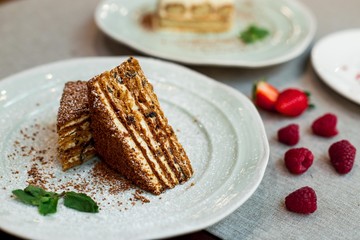 dessert on the plate