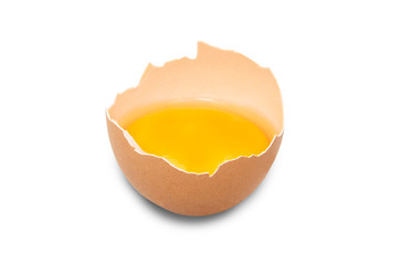 Egg isolated on white background with clipping path.