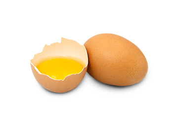 Egg isolated on white background with clipping path.