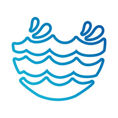 ocean water line gradient style icon