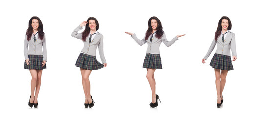 Fototapeta premium Young student isolated on white