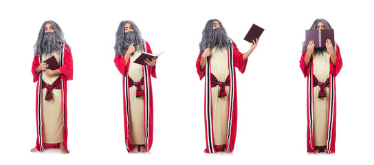 Old wizard isolated on the white background