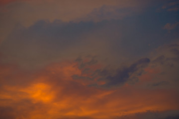 abstract background view of the colorful twilight sky.In the evening, the colorful changes (pink,...