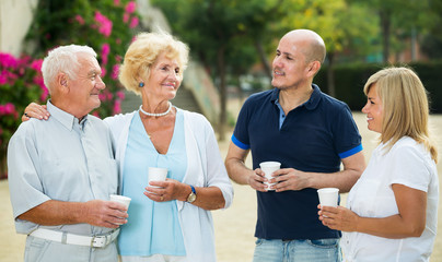 Elderly parents with adult children
