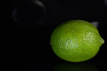 Lime on black