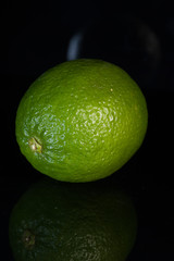 Lime on black