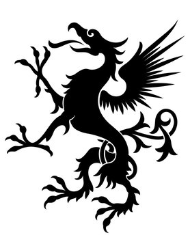 black dragon vector illustration