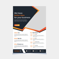 Corporate business abstract modern flyer template