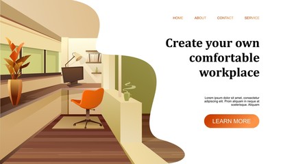 interior apartment concept banner for a home page