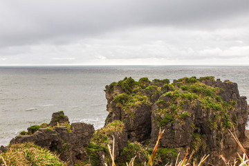 Rocky shore. Paparoa national park, South Island, New Zealand