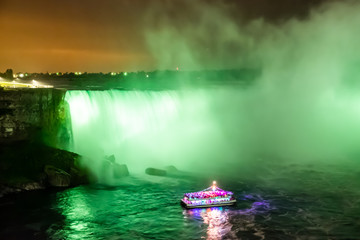 Niagara falls light up in Canada
