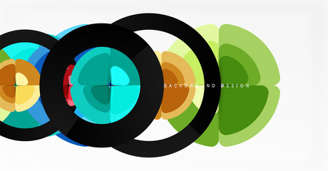 Abstract background, trendy color circles geometrical composition. Vector Illustration For Wallpaper, Banner, Background, Card, Book Illustration, landing page