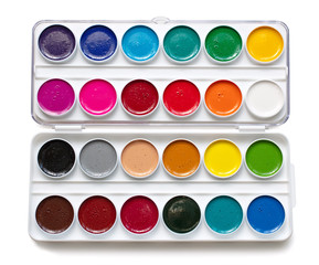 watercolor package on a white background