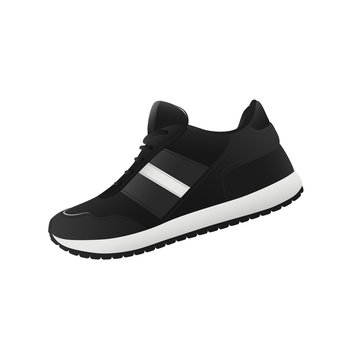 Sports shoes for jogging, sneakers for training on a white background, vector icon.
