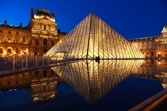 Paris , France : june  20 ,2017 : The Louvre is the world's largest museum and a historic monument located on the center  of city