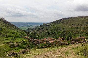 Fototapeta na wymiar Spanish village between two mountains