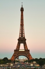Fototapeta na wymiar The Beautiful Eiffel Tower in Paris, France