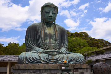 Kamakura giant buddha sculpture