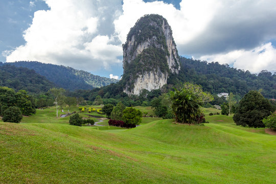 Nature scenery of mountain landscape background at Templer Park Rawang Malaysia.
