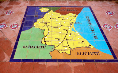 Ceramic map tiles in Seville