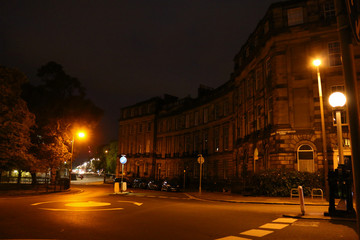 Fototapeta na wymiar Midnight Street Photography in Edinburgh