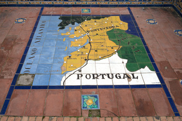 Ceramic map tiles in Seville