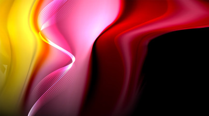 Liquid colors fluid gradients on black background