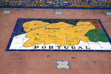 Ceramic map tiles in Seville