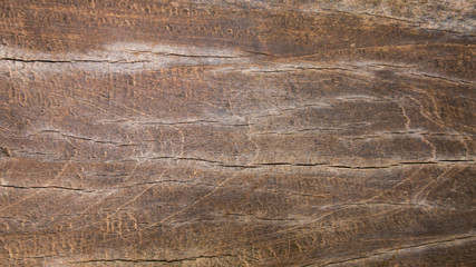 Wood texture background. Top view of vintage wooden table with cracks. Light brown surface of old knotted wood with natural color