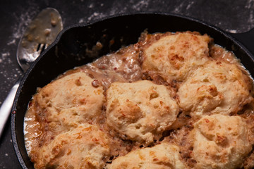 Spicy contry style biscuits and gravy