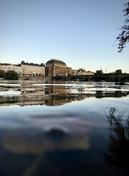 house on the river in Prague. Cech Republic