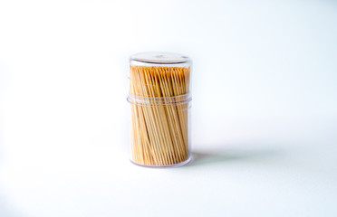 A toothpick on the white scene