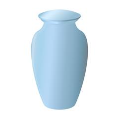 Urn for ashes. Symbols for the funeral service. Vector illustration.
