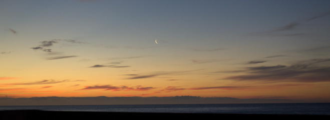 Fototapeta na wymiar Sunset at Kapiti Coast, North Island, New Zealand